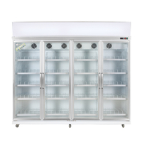 Convenient Upright Cooler for Cooling Drinks with Multi-layer Shelves Adjustable